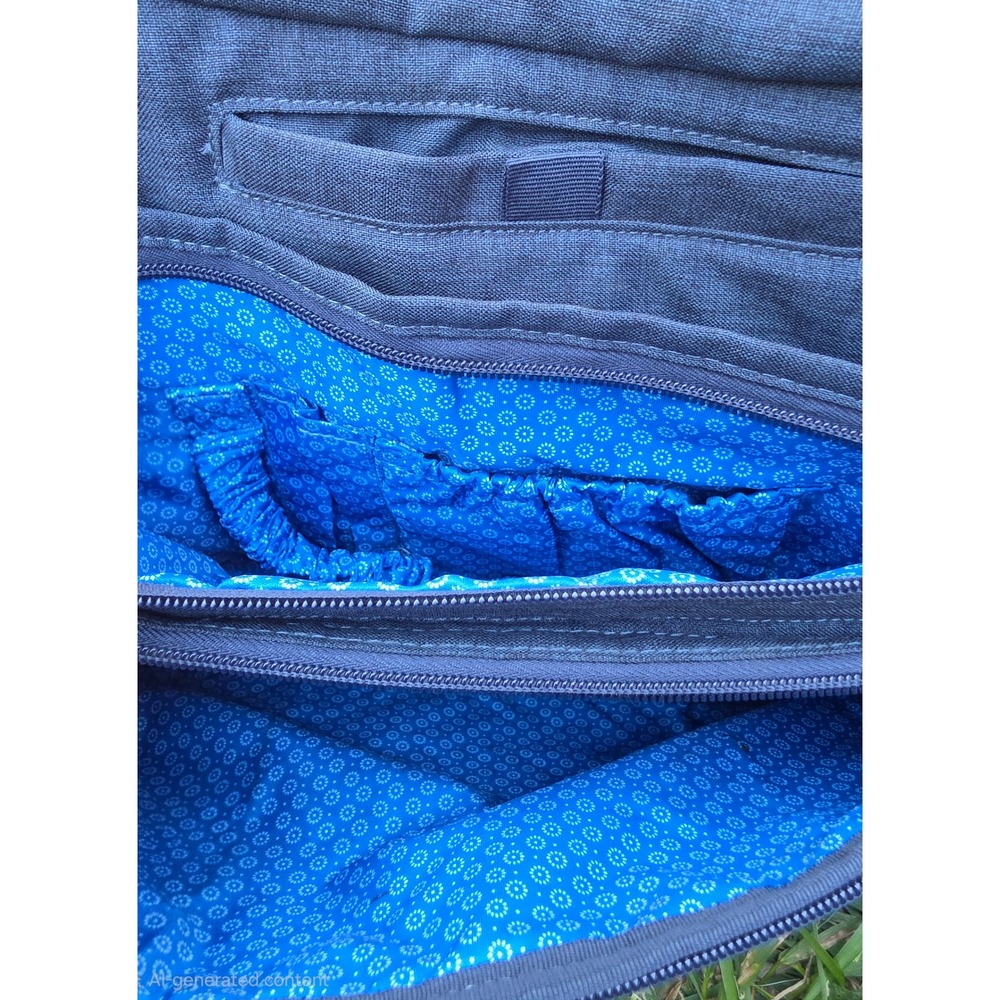 Lug Gallop Crossbody Shoulder Bag Navy Blue Quilted Messenger Travel Bag - Picture 9 of 10